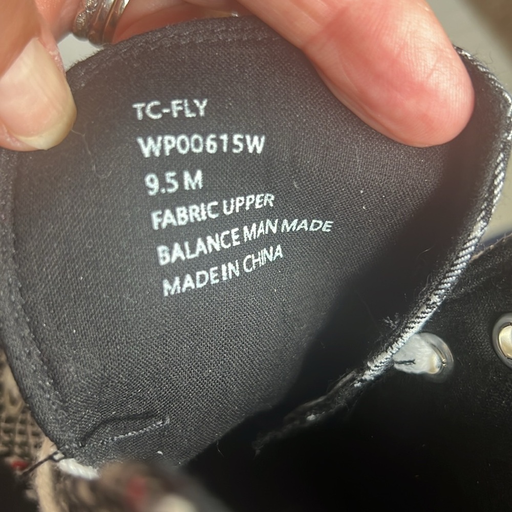 True Craft Black And White Patchwork Hightop Snea… - image 7